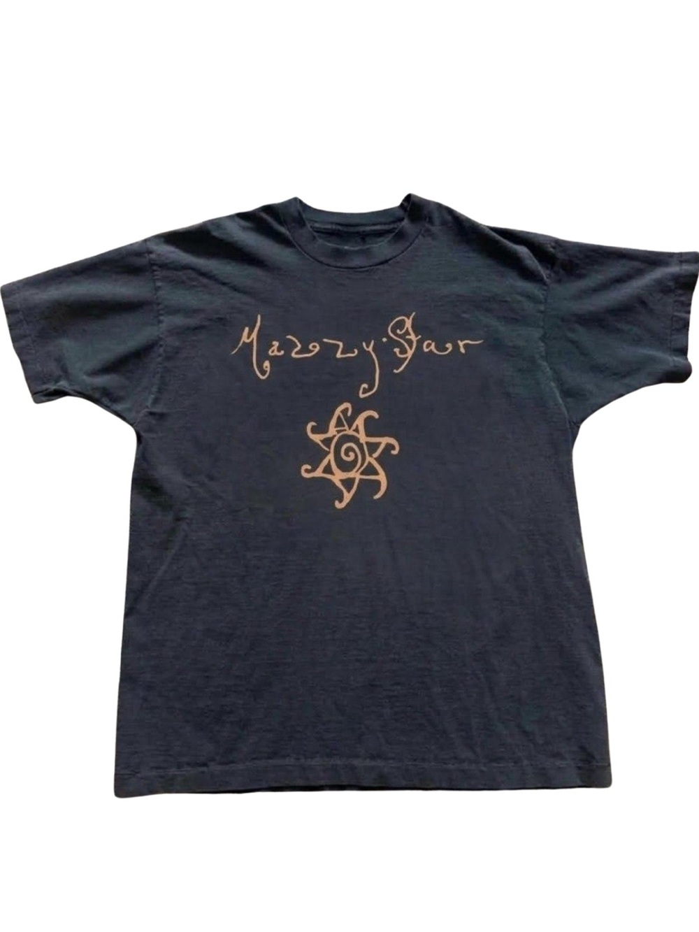 Gildan Black Graphic Tee with Tan Star Design